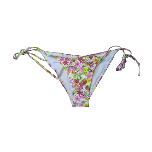 Strawberry/Floral Print Triangle Bikini With Wrap Around Too NWT* Size Small - Picture 5 of 10